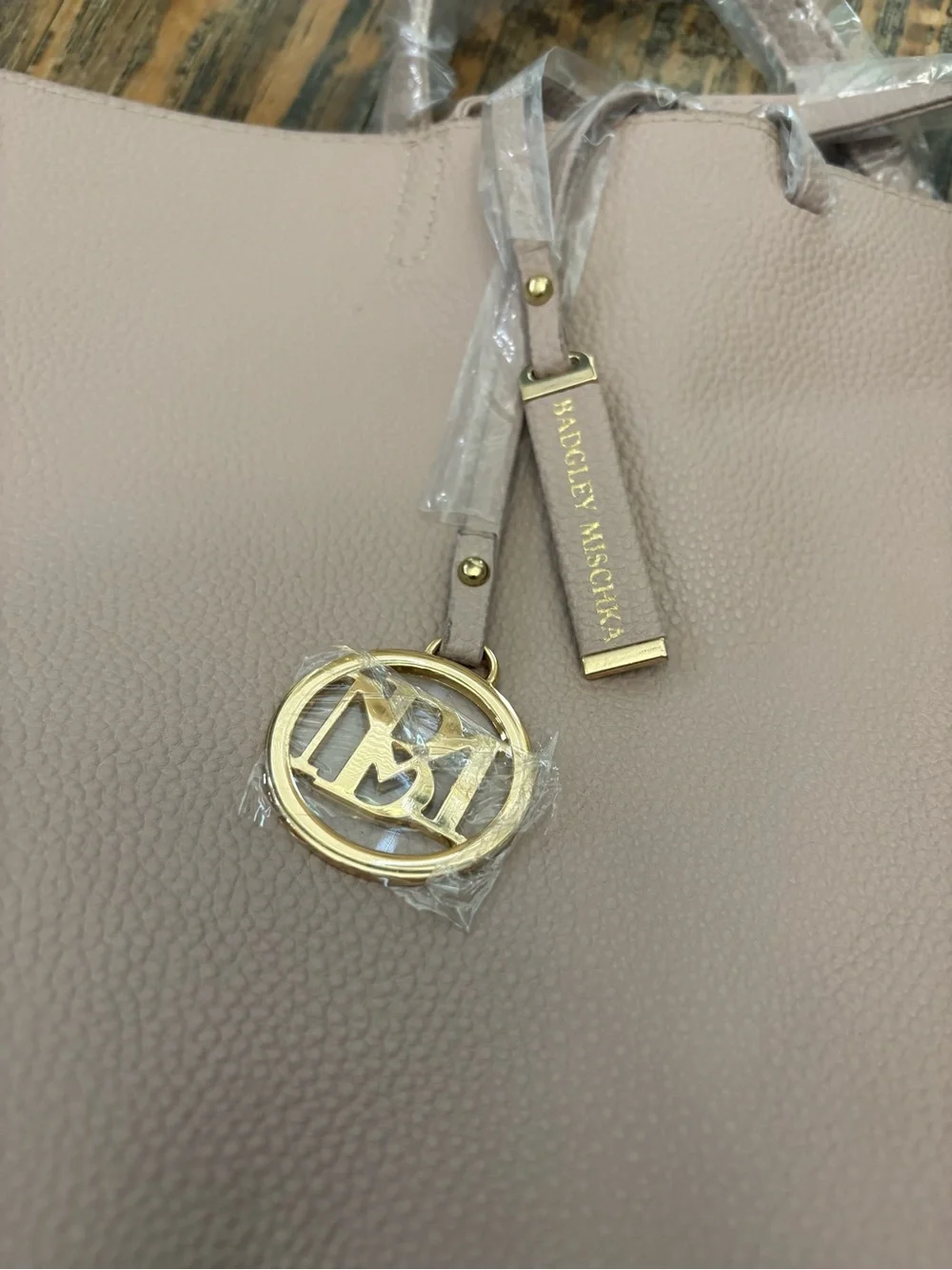 Badgley Mischka Pebbled Leather LuxuryTote